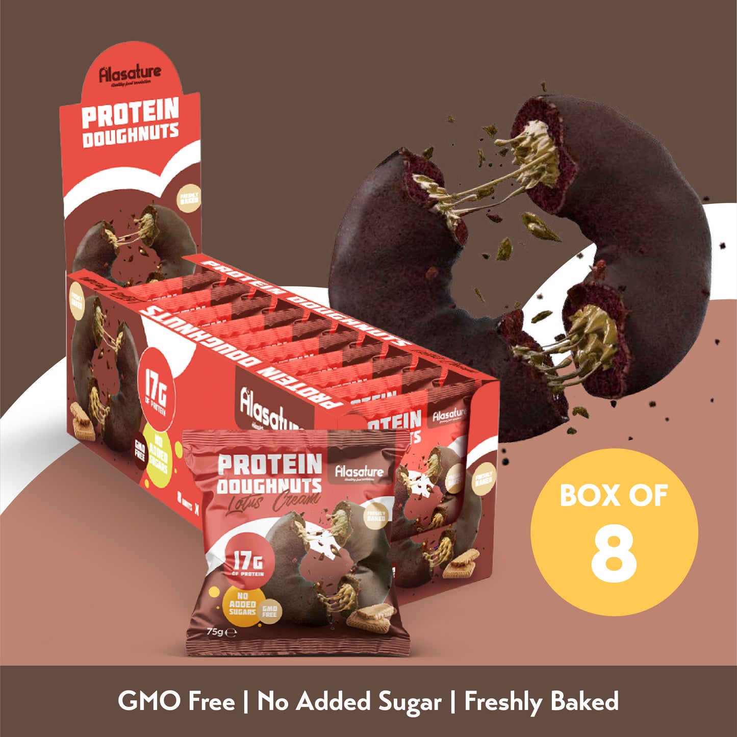 Alasature Protein Doughnuts (Box of 8)