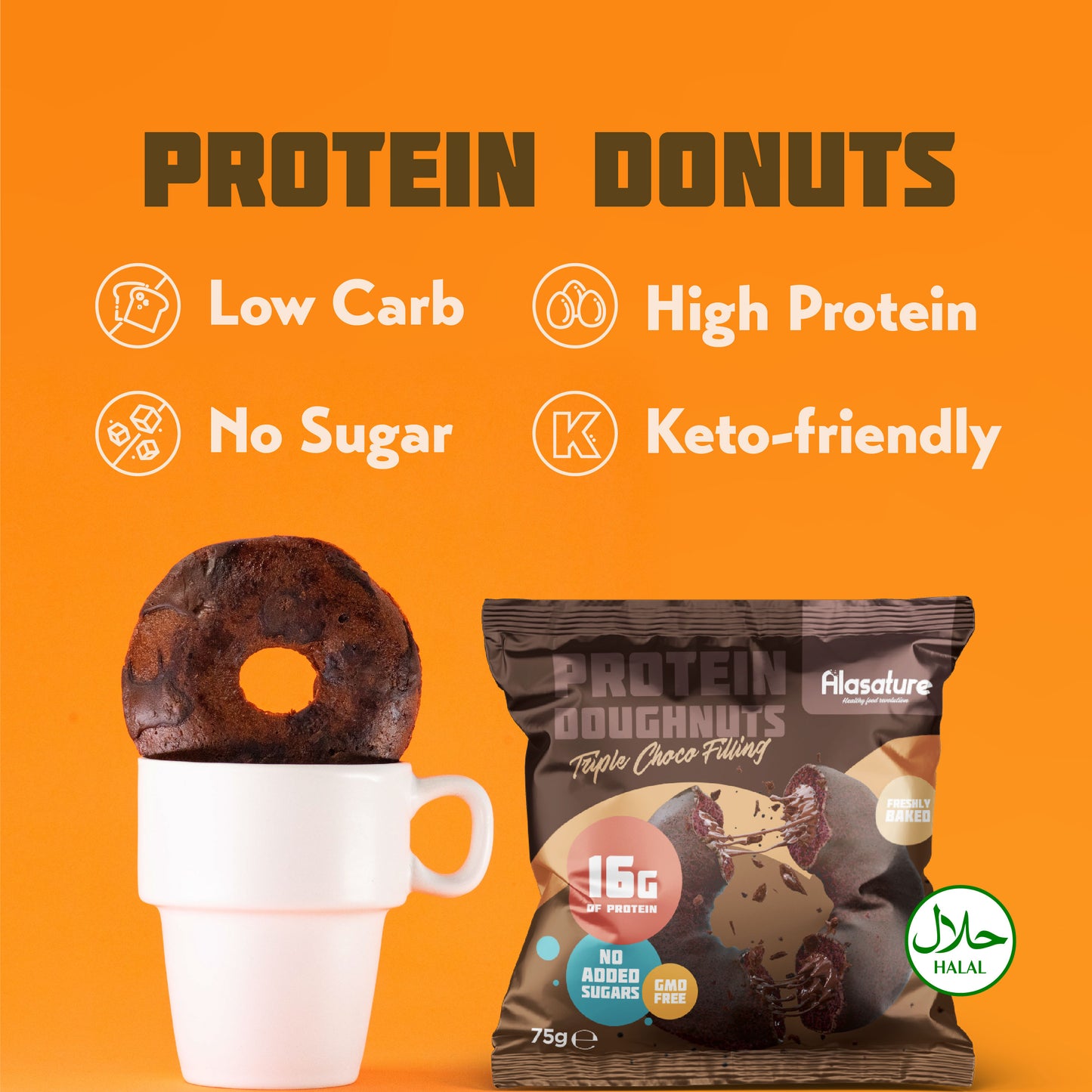 Alasature Protein Doughnuts (Box of 8)