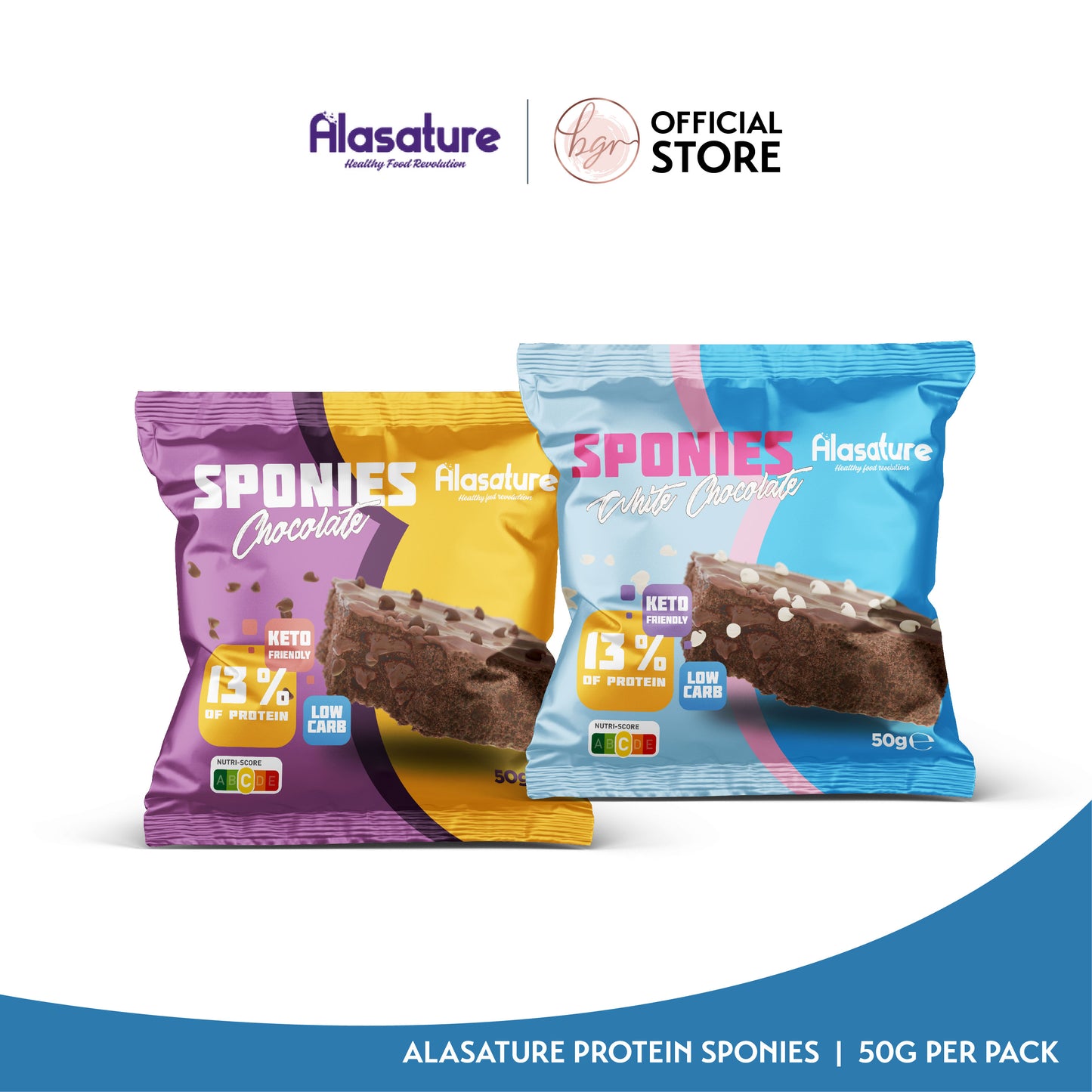 Alasature Protein Sponies (Box of 9)