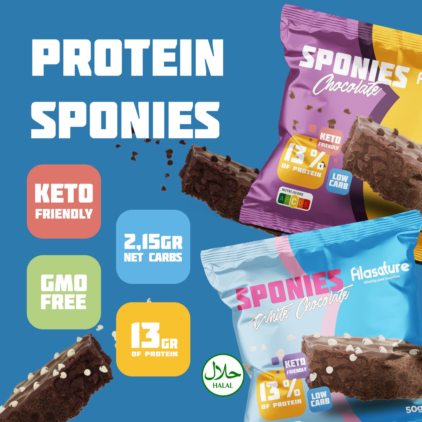 Alasature Protein Sponies (Box of 9)