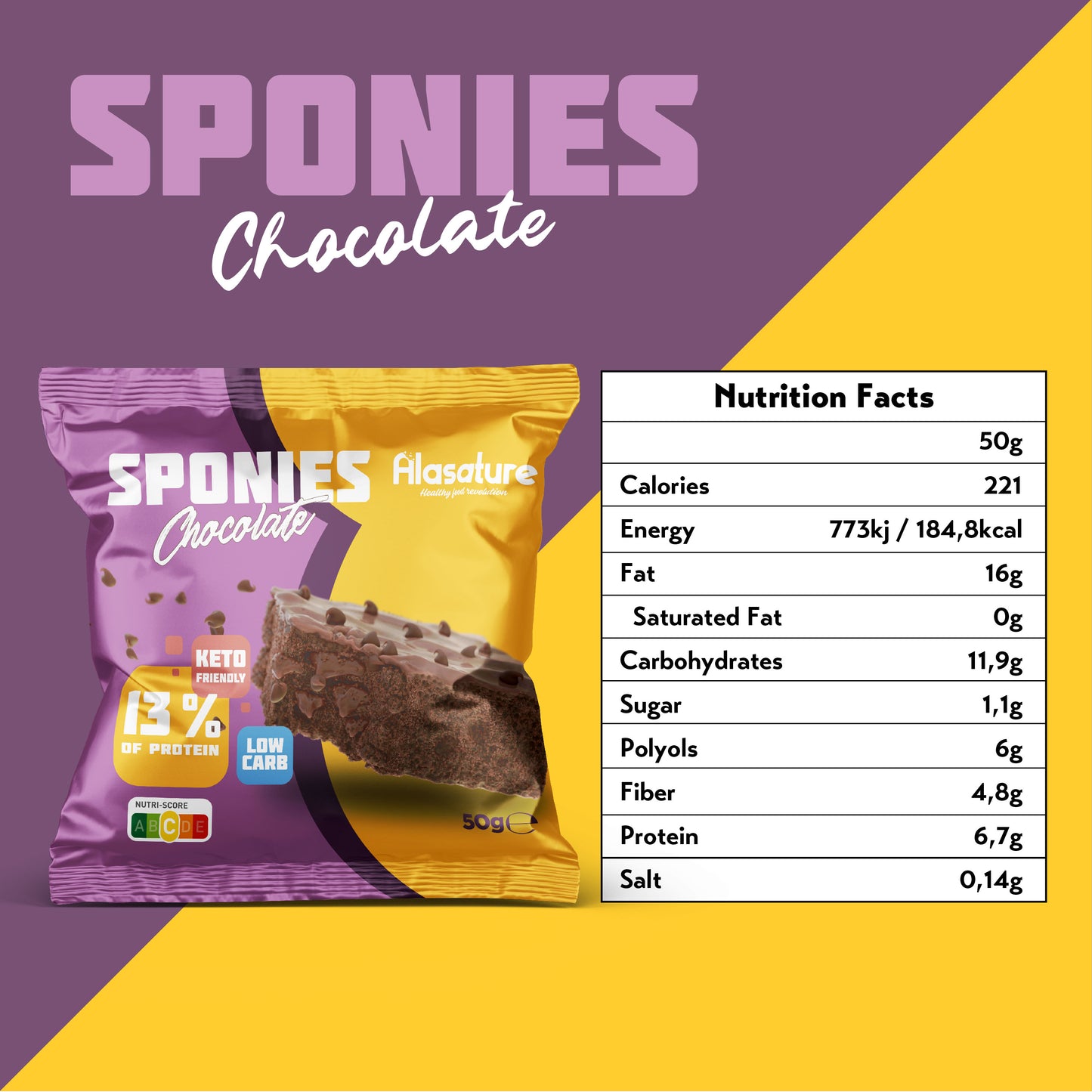 Alasature Protein Sponies (Box of 9)