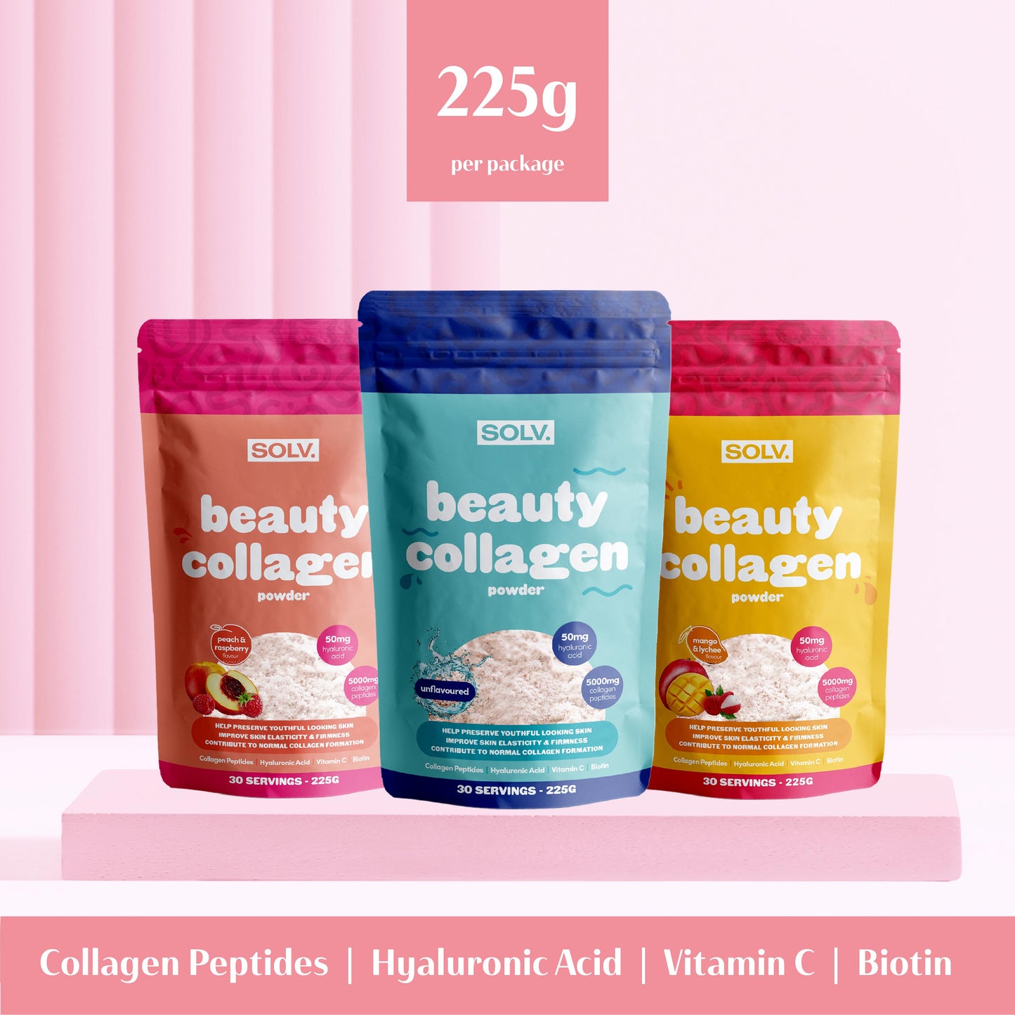 (BUY 1 GET 1 FREE) SOLV Beauty Collagen Powder (225g)