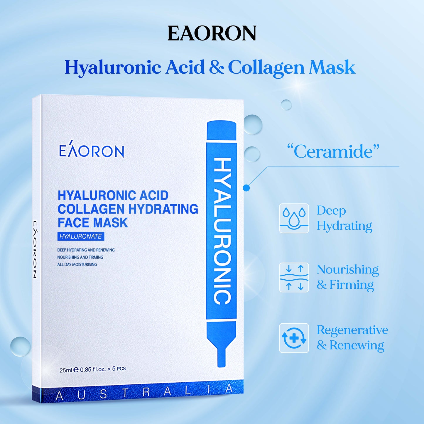 EAORON Facial Mask Sheet Pack (Box of 5)