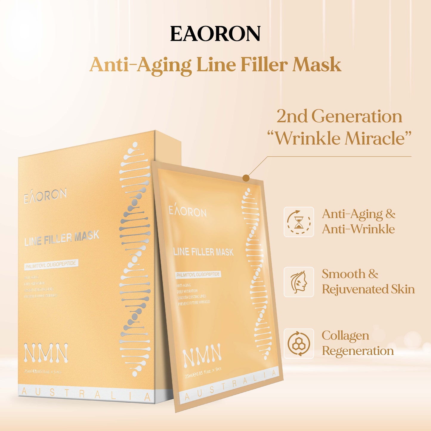 EAORON Facial Mask Sheet Pack (Box of 5)