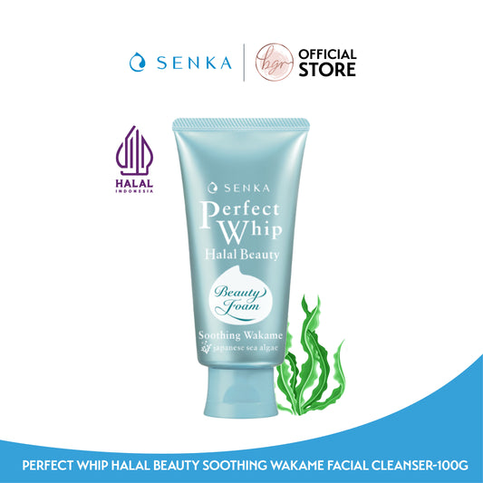 SENKA Perfect Whip Halal Beauty Soothing Wakame Facial Cleanser (100g)