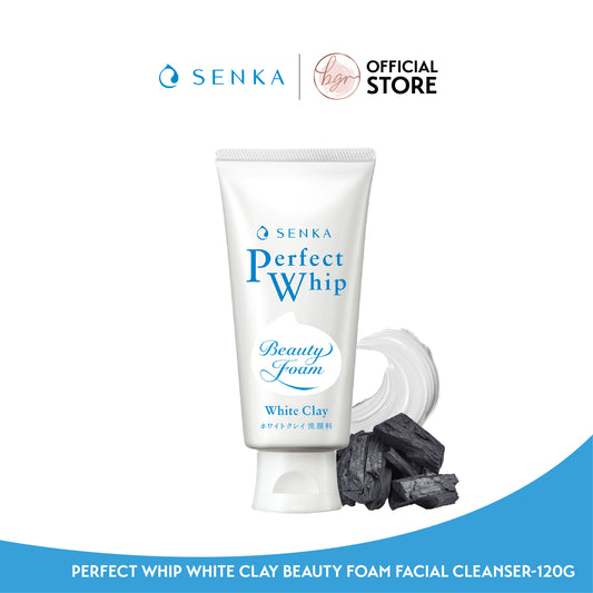 SENKA Perfect Whip White Clay Beauty Foam Facial Cleanser (120g)