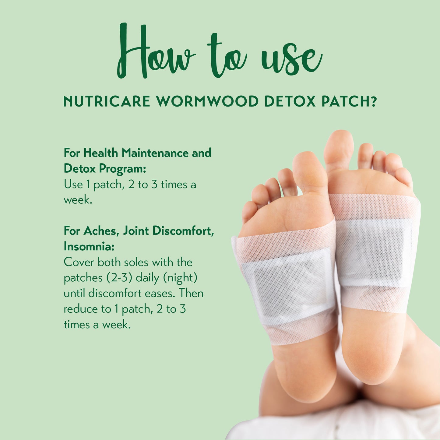 NutriCare Wormwood Detox Foot Patch (Box of 10)