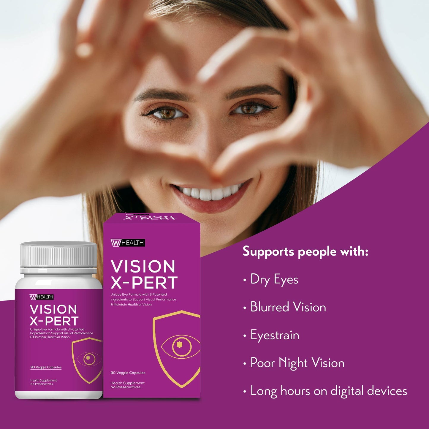 WOAH Health Vision X-pert (90 Veggie Capsules)